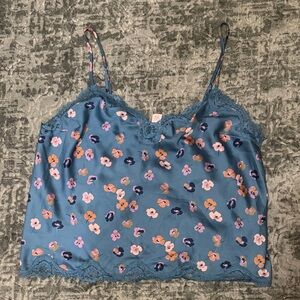 Victoria's Secret Blue Floral Camisole